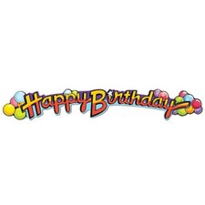 Happy Birthday Expandable Sign 35" Paper Birthday Party Decorations Supplies