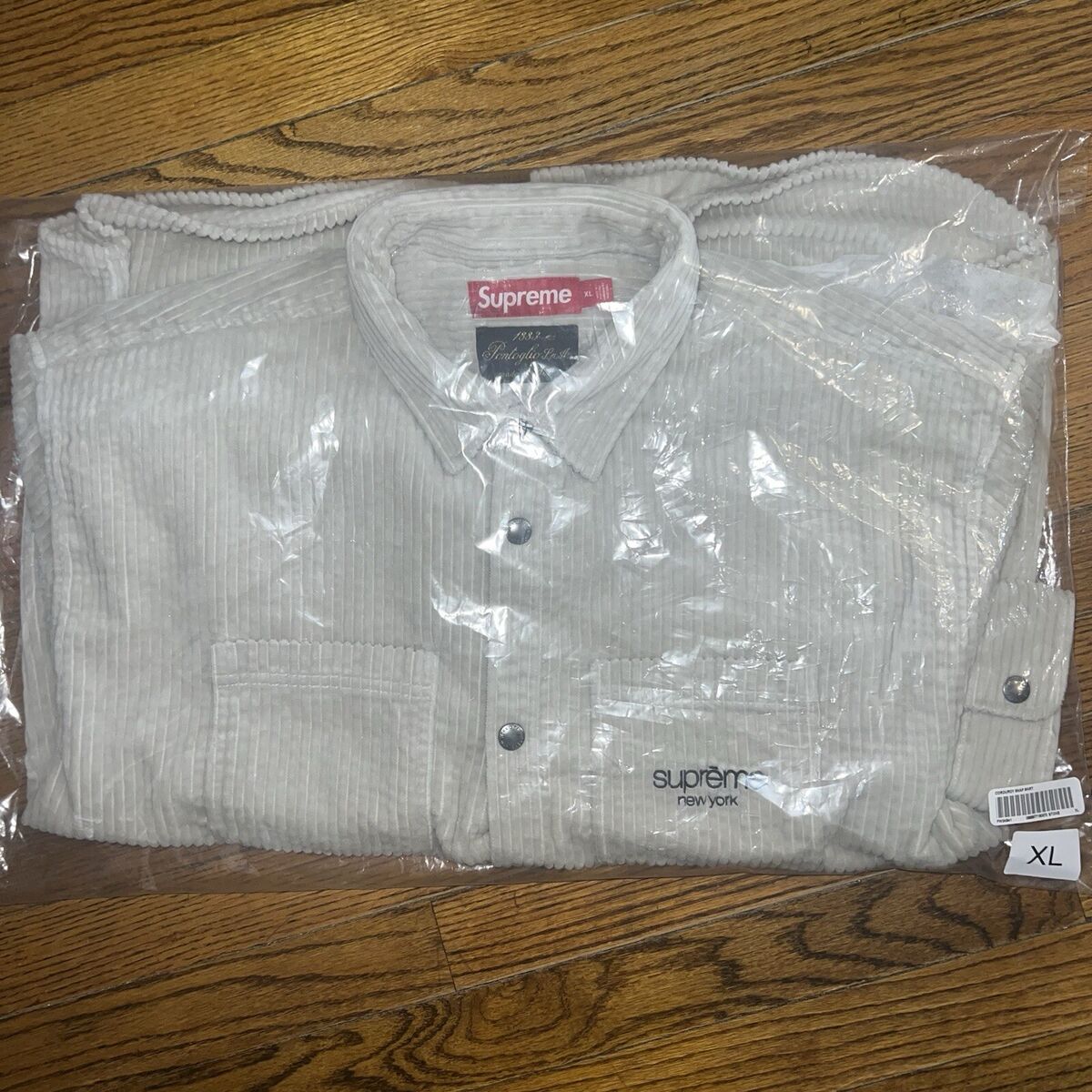 Supreme Wide Wale Corduroy Snap Shirt Natural Size: Extra Supreme Wide Wale Corduroy Snap Shirt Natural Size: Extra