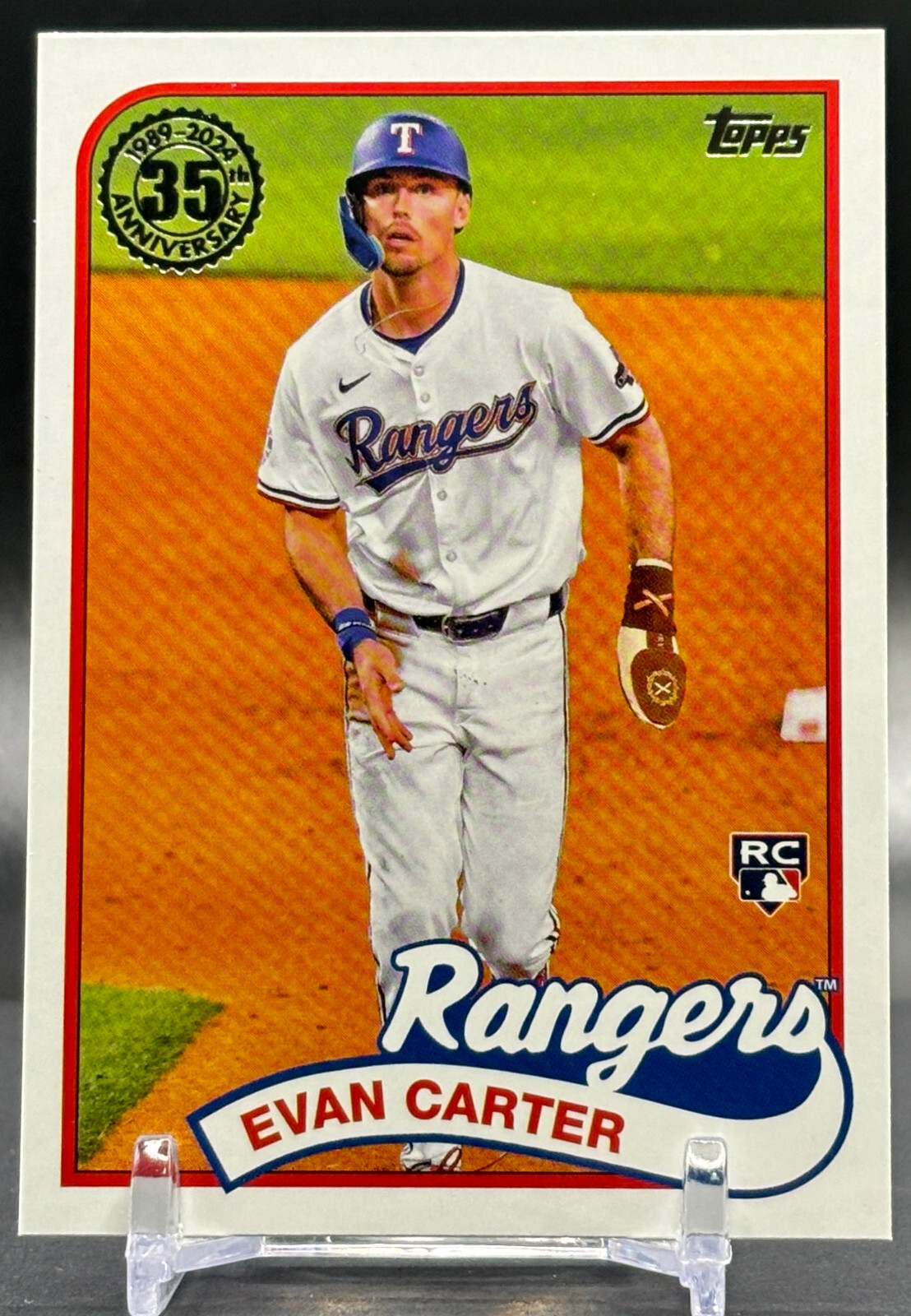 2024 Topps Update #89US-49 Evan Carter Texas Rangers 1989 Anniversary RC Rookie