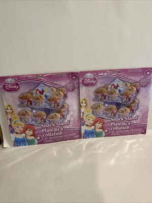 Lot Of 2 DISNEY Princess Cupcakes Baked Treats Snacks Display Stand 9  Tall