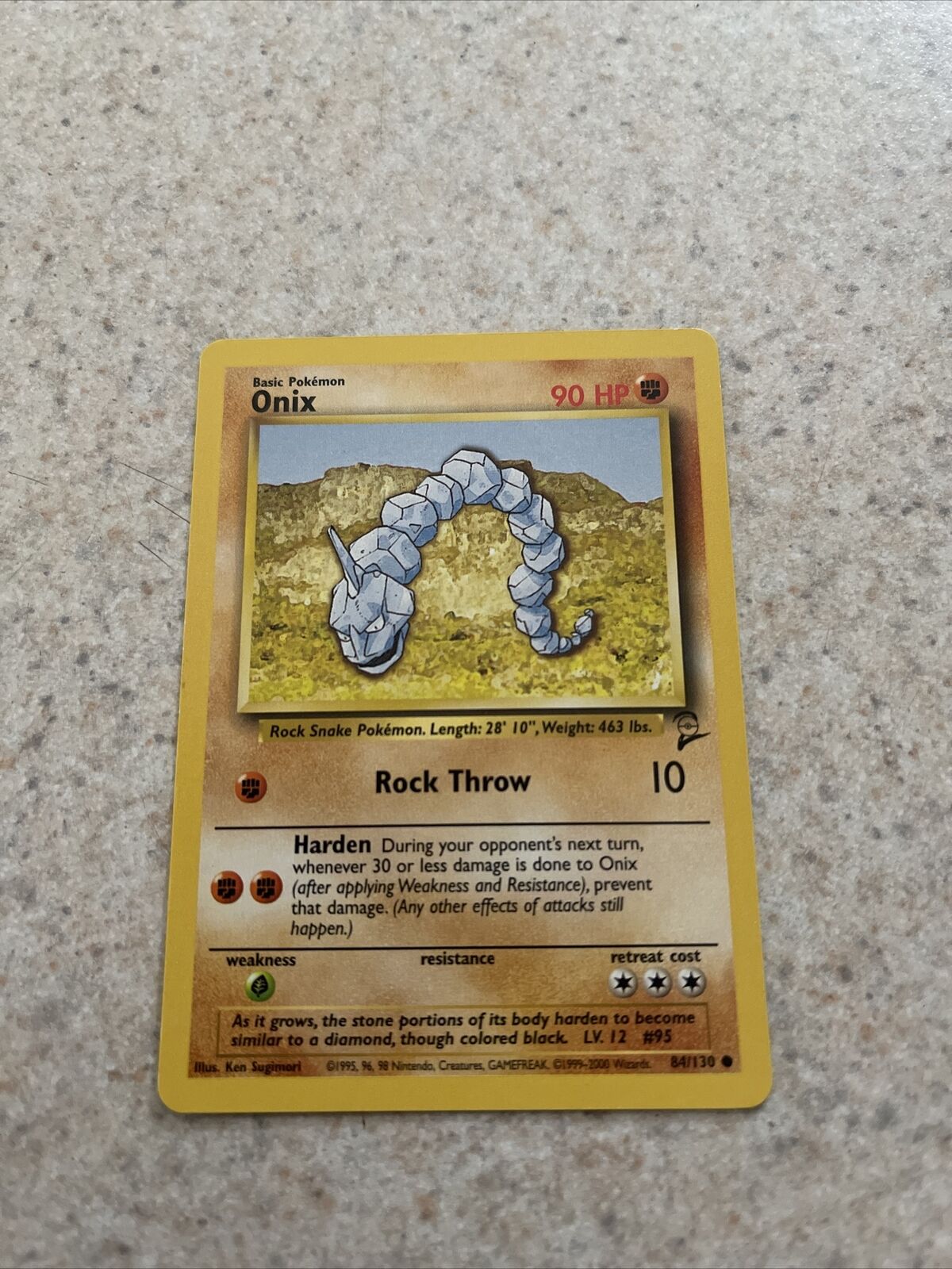 Mavin  Onix Shiny Pokemon Trading Card Base Set 2 Rare 84/130 Holo