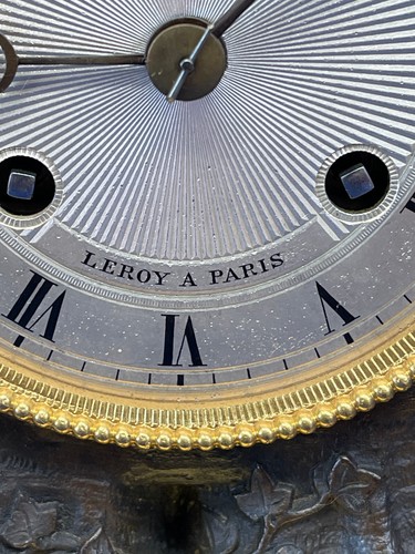 Antiguo reloj francés Leroy A Paris hilo de seda abrigo - Imagen 4 de 12