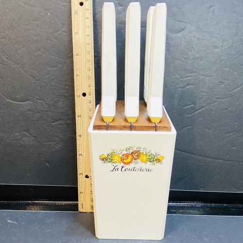 Le Couteau Imperial Steak Knives With Block Made in USA Set/6 Vtg **READ** - Picture 9 of 10