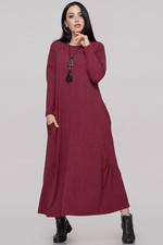 Oversize dress in burgundy color 2822.17