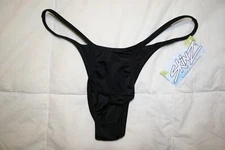 SKINZ* 57 SUNSEEKER MICRO POUCH 1/2 BACK BIKINI*BLACK* EXTRA LARGE
