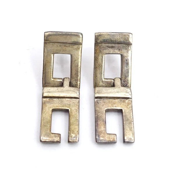 Boucles d'oreilles GUCCI logo GG argent 925 accessoires femme larg,2 cm haut,3 cm