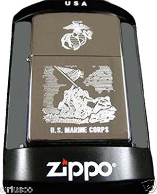 Marine Corps Military WWII Series Iwo Jima Zippo Lighter Semper Fi