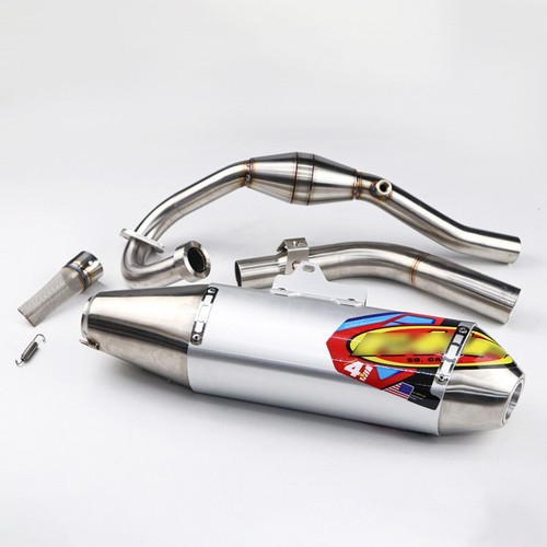EXHAUST FULL SYSTEM STAINLESS RACHING SILVER FIT FOR HONDA CRF300L 2020-2025 - Picture 2 of 11