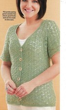 LACY LITTLE CARDIGAN SWEATER 9 SIZES WOMEN'S CROCHET PATTERN INSTRUCTIONS