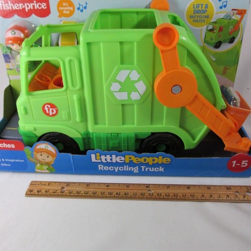 Fisher Price Little People Recycling Garbage Trash Truck w Sounds New in Box - Picture 12 of 13