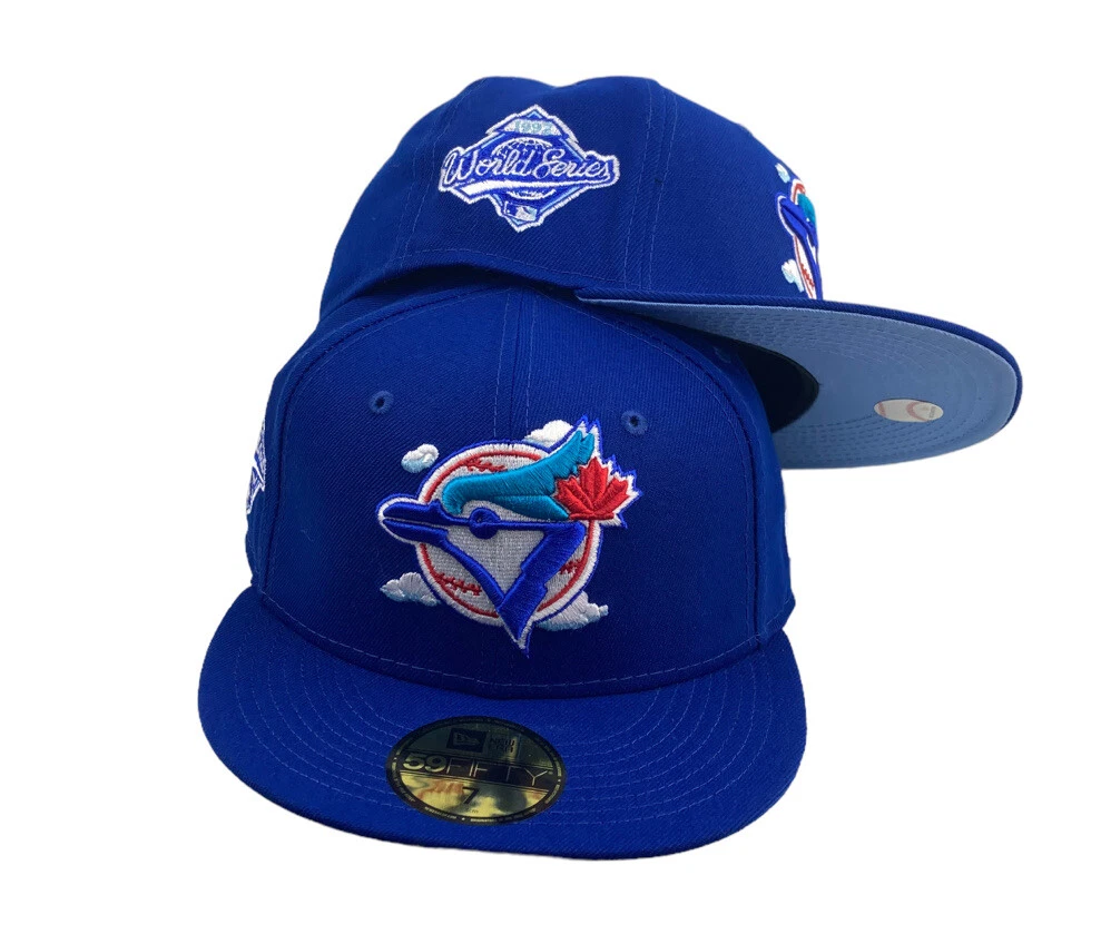 Royal Blue Toronto Blue Jays Green Bottom 1993 World Series Side Patch New Era 59FIFTY Fitted 8 1/4