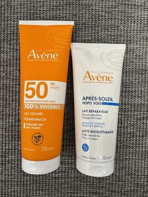 SET!! Avene Sonnenmilch SPF 50 · 250 ml + After Sun für Gesicht und Körper 200ml