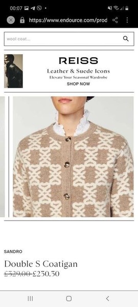 Women Sandro Paris Cardigan Beige 36