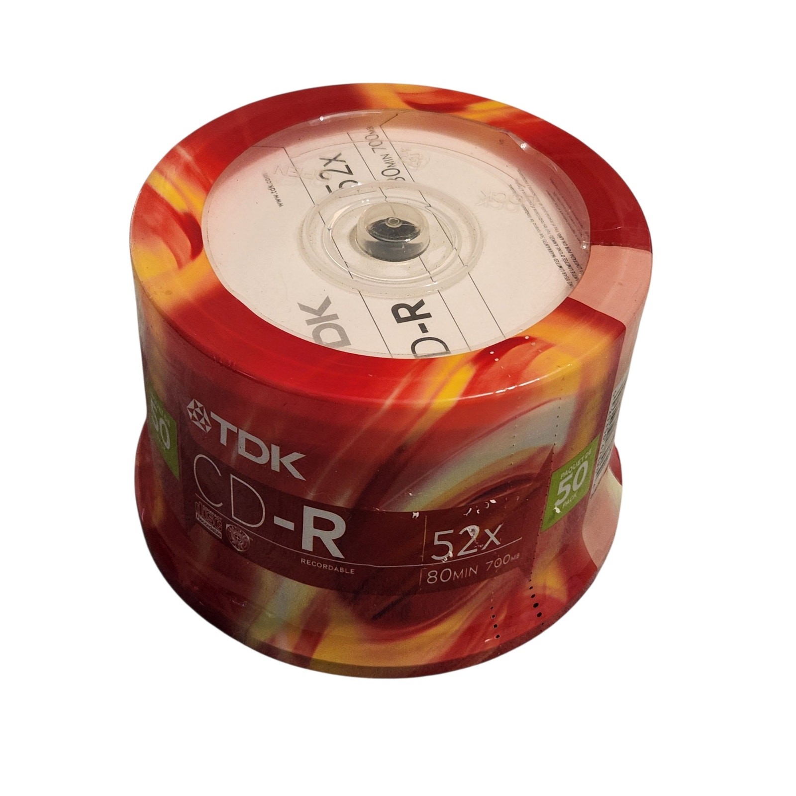 TDK CD-R Data Music 80 Minute 700 MB 52 x 50-Pack Spindle