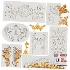 Baroque Style Curlicues Scroll Lace Fondant Silicone Mold Filigree Mold Style A
