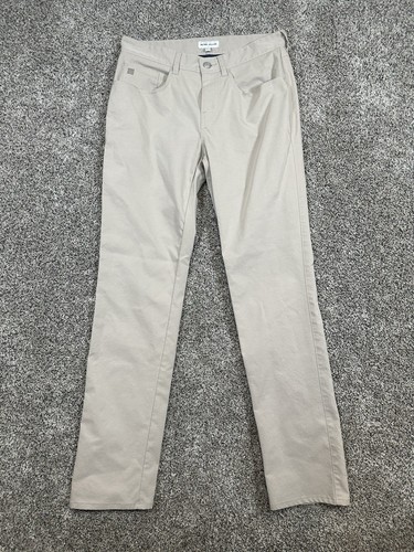 Peter Miller Pants Mens 30x32 Khaki Performance Five Pocket Golf Chino Pants