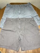 Carhartt Mens Brown Green Duck Canvas Carpenter Utility Shorts Sz 40 14806 Y2K