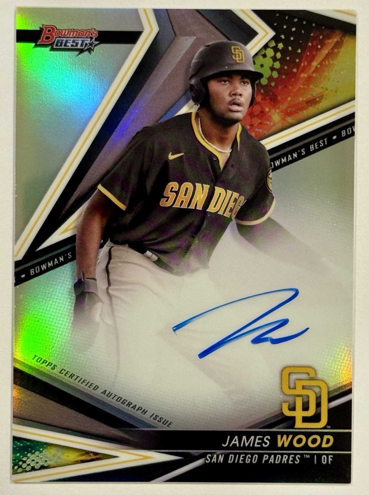 2022 Bowman's Best James Wood Best of 2022 Refractor Auto #B22-JW Nationals