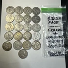 Lot of 21 Half Dollars 90% Silver w/ Franklin & Walking Liberty COBM-9355