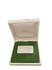 Vintage 1972 Franklin Mint Christmas  Skaters 2oz 925 Silver Art Bar