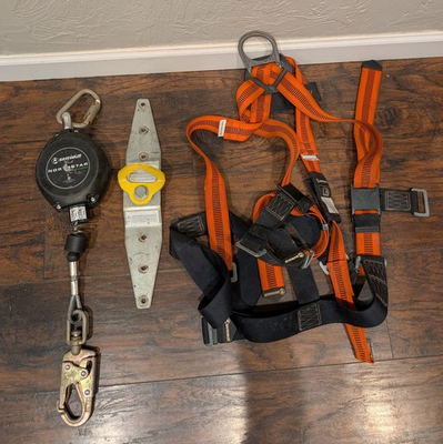 #ad #ad SafeWaze Northstar Classic 15#x27; Cable SRL Lifeline Harness amp; Roof Anchor $174.99