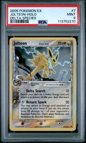 2005 Pokemon EX Delta Species Jolteon Delta Species #7 PSA 9