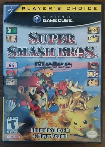 Super Smash Bros Melee [Player's Choice] (Gamecube) GAME+CASE, NO MANUAL, WORKS