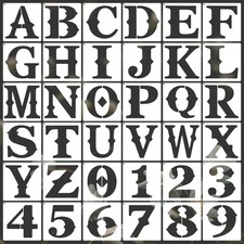 36PCS Alphabet Stencils for Painting, 6x6 Inch Reusable Letter Stencils Numbe...