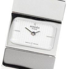 HERMES Loquet LO1.210 Cloisonne Silver Dial Q...