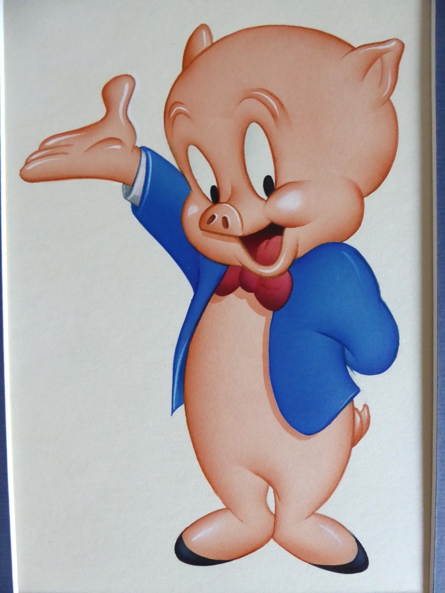 OOAK LOONEY TUNES WARNER BROS. PRODUCTION ARTWORK PORKY PIG