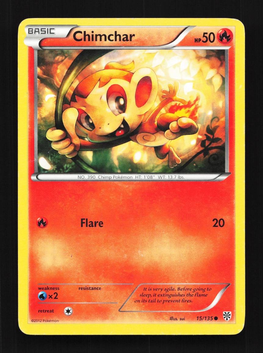 Chimchar 15/135 MP Plasma Storm English Pokemon Card TCG