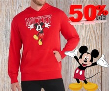 Mickey Mouse Men's size M Graphic Hoodie COLOR RED NEW