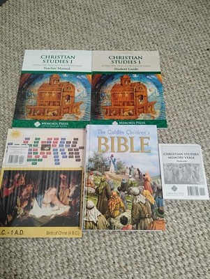 New Memoria Press 3rd Grade Christian Studies Package Workbook Teacher Guide 