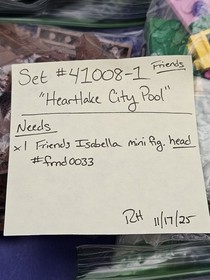 2013 Lego Friends 41008 HEARTLAKE CITY POOL 99% COMPLETE w Fig + Manual NO BOX