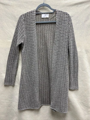 ALLUDE Cashmere Cardigan Womens M Gray Longsleeve Knit Sweater