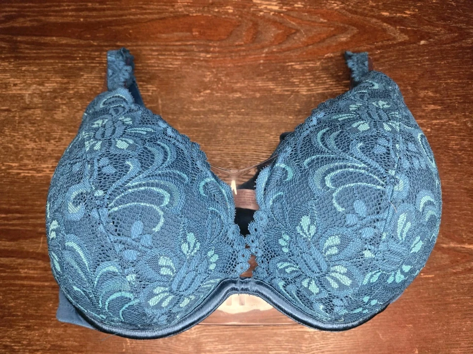 Sujetador Cacique Azul Encaje Línea Ligera Paisley 42c Foto 2 de 4