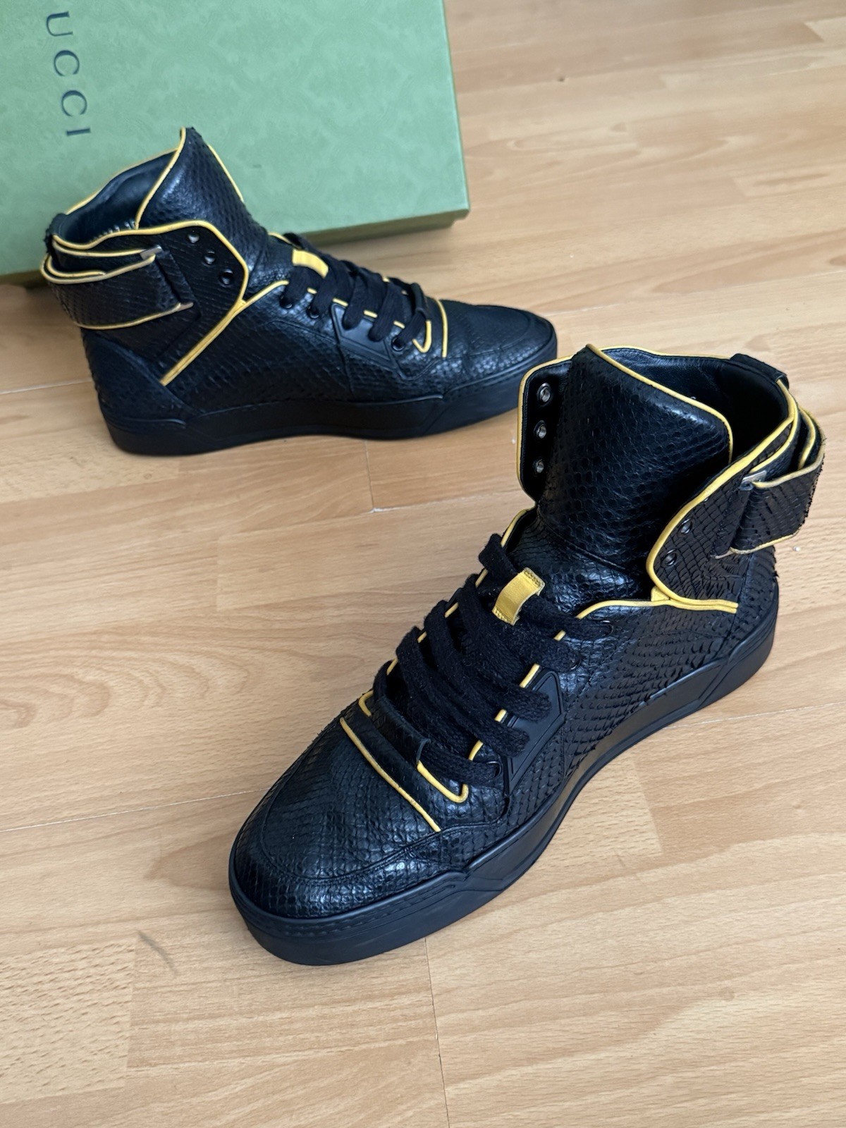 Gucci  Python Snake Skin Leather High Top Mens  S… - image 22