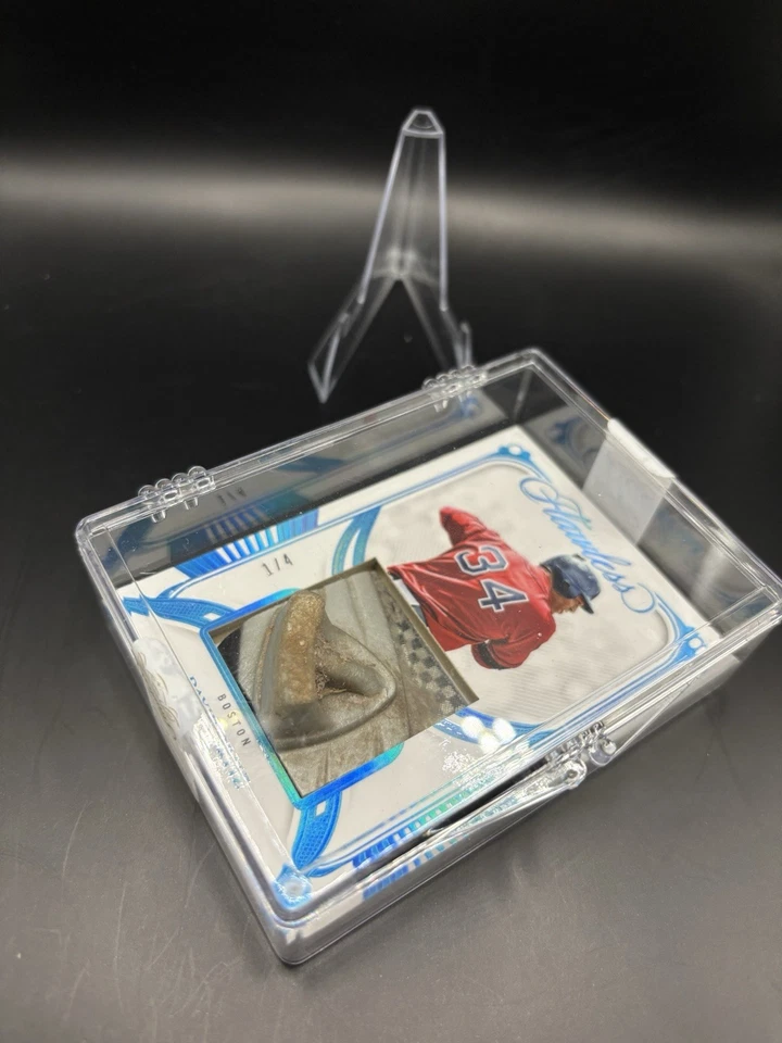 David Ortiz 2024 Flawless Boston Red Sox GAME USED Cleat Spike Card W DIRT! #1/4 - Image 4 of 4