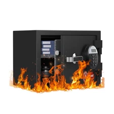 1.2 Cubic Feet Fireproof Safe Box, Fireproof Home Safe for Money, Jewelry, Do...