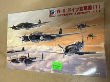 Pit Road/Skywave S17 1/700 Scale Luftwaffe Aircraft Set 1 He 111, Ju 88, Bf 110,