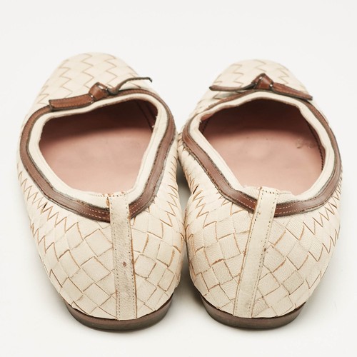 Bottega Veneta Cream Woven Leather Intrecciato Ballet Flats Size 36 - Picture 5 of 9