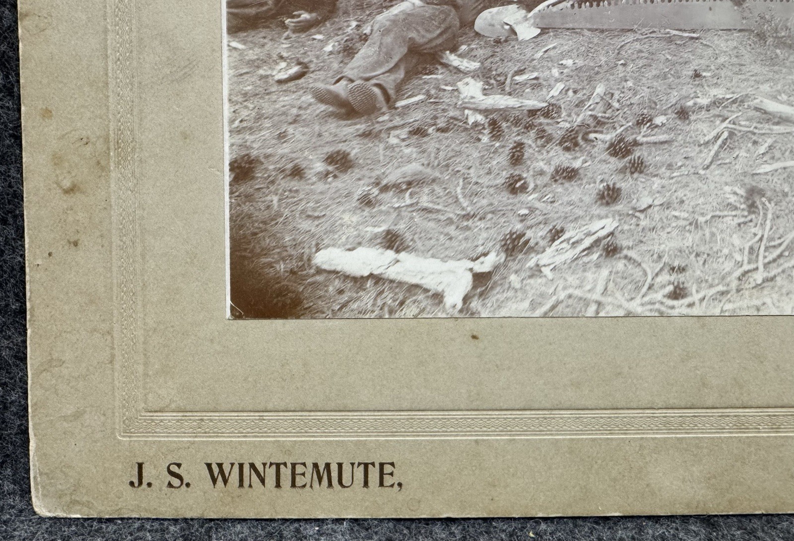 CALIFORNIA Lumber Lumberjack Workers Group Photograph McCloud Siskiyou County