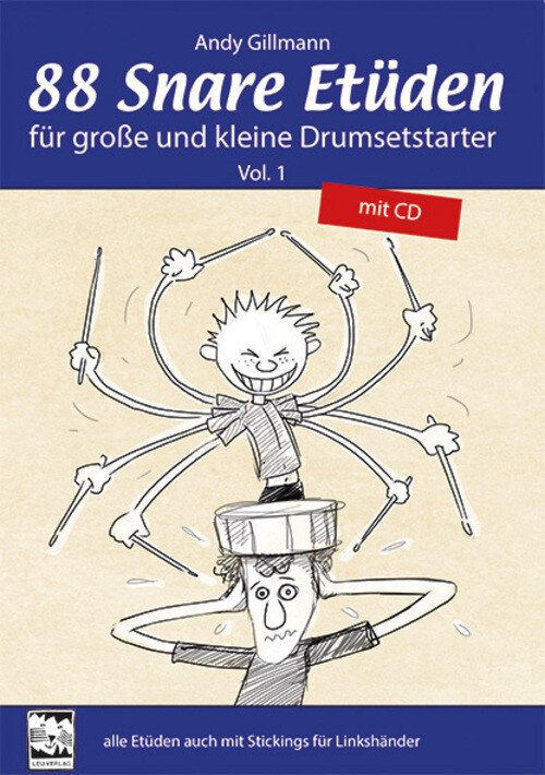 Thumbnail - 88 Snare Etüden Für Große Und Kleine Drumsetstarter, M. 1 Audio-cd |