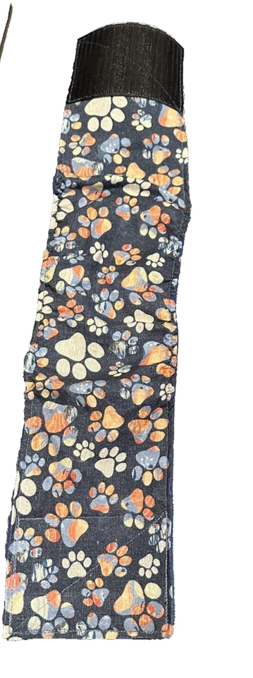 Pañal contorno envolvente banda para el vientre perro cachorro línea de franela masculina 19" 5" PATAS DENIM Foto 3 de 4