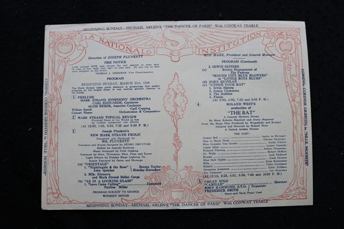 1925-1929 MARK STRAND THEATERE PROGRAMME - LOT OF 12 - K 1967 - Bild 5 von 14
