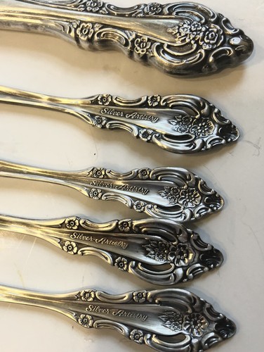 Posate vintage Oneida Silver Artistry traforate SilverPlate 5 pezzi posto - Foto 7 di 9