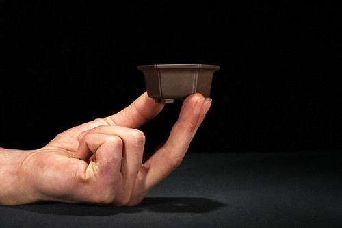 2.7in Chinese Classical Yixing Zisha Clay Pot, Handmade Succulent Bonsai Decor - Picture 2 of 6