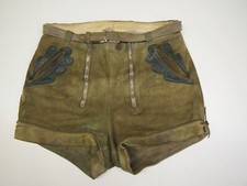 60/70 Vintage Alpspitze DDR Pfadfinder Lederhose Doppelzipp speckig kurz Gr.50