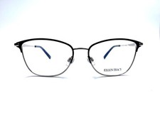 New Ellen Tracy Silver Blue Cat Eye Club Master Glasses Began 53 16 135
