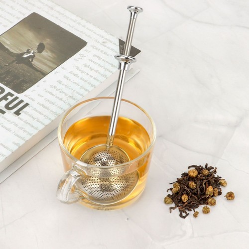 Ball Mesh Tea Infuser Loose Leaf Strainer Spice Filter Herb Steeper Diffuser - Picture 9 of 9